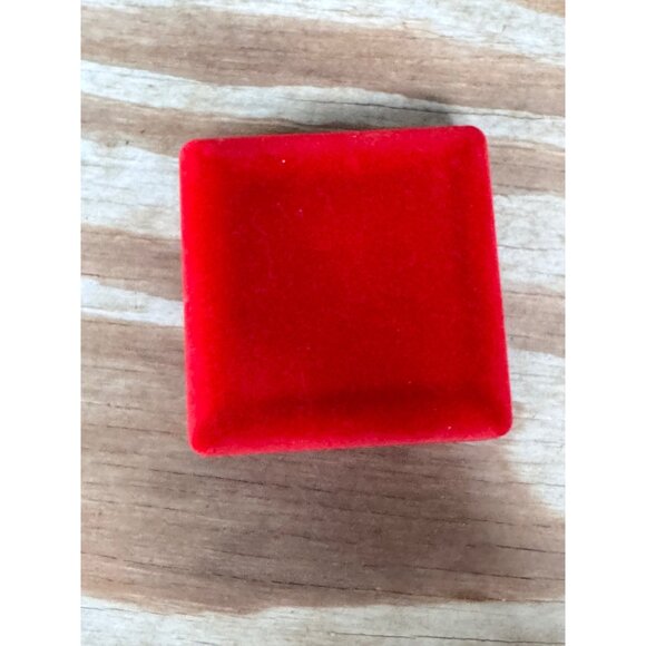 Sterling Silver Cubic Zirconia Heart Pendant Necklace & Earrings Set In Red Velv - Picture 6 of 6